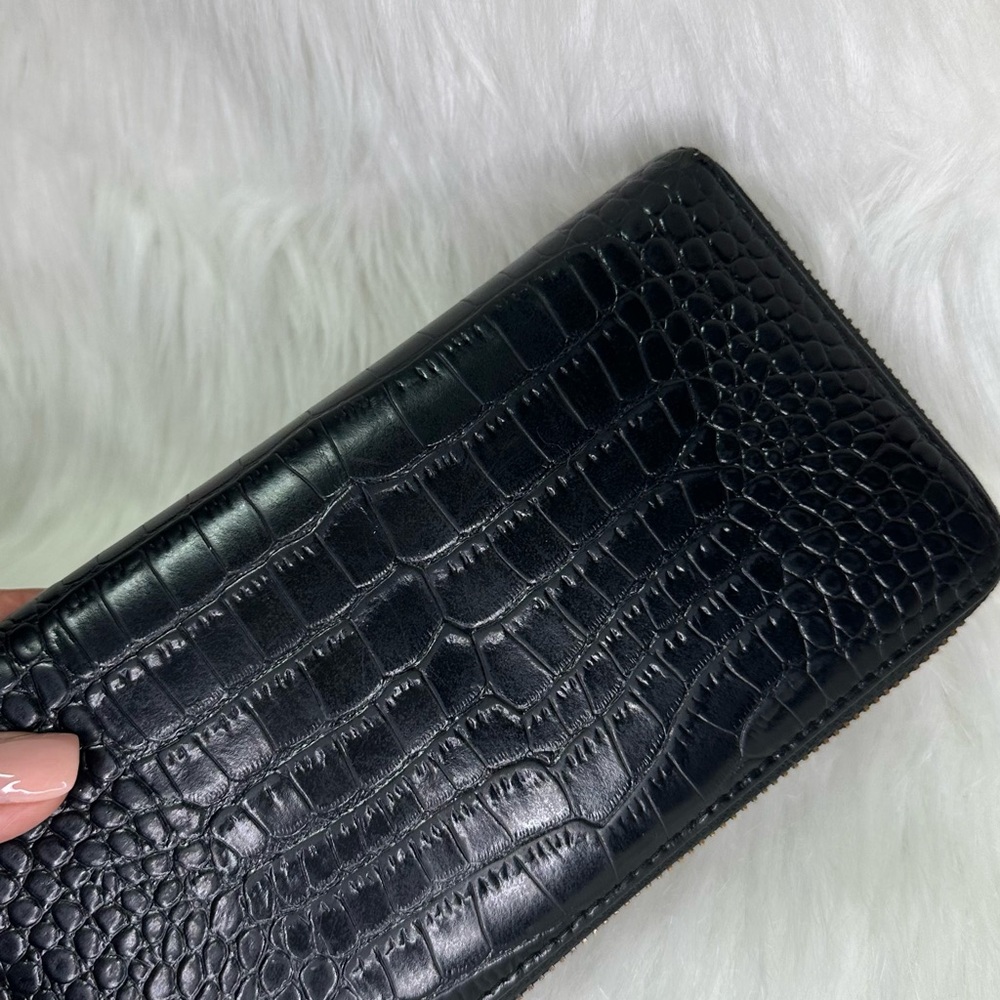 Authentic Miu Miu By Prada Leather Black Croc Emb… - image 6
